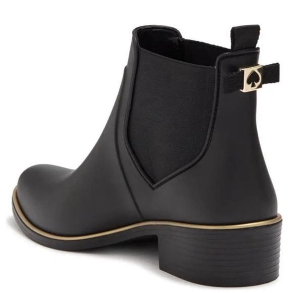 Kate Spade Solstice Rain Boots Black Size 10 - Picture 4 of 9